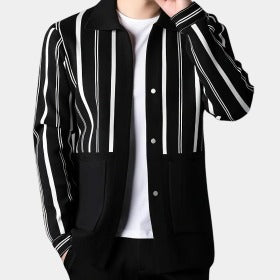 Clayton - Striped Knit Cardigan