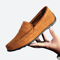 Richard - Suede Driving Loafers — Brown