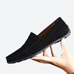 Richard - Suede Driving Loafers — Black