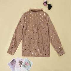Hannah - Polka Dot Satin Shirt