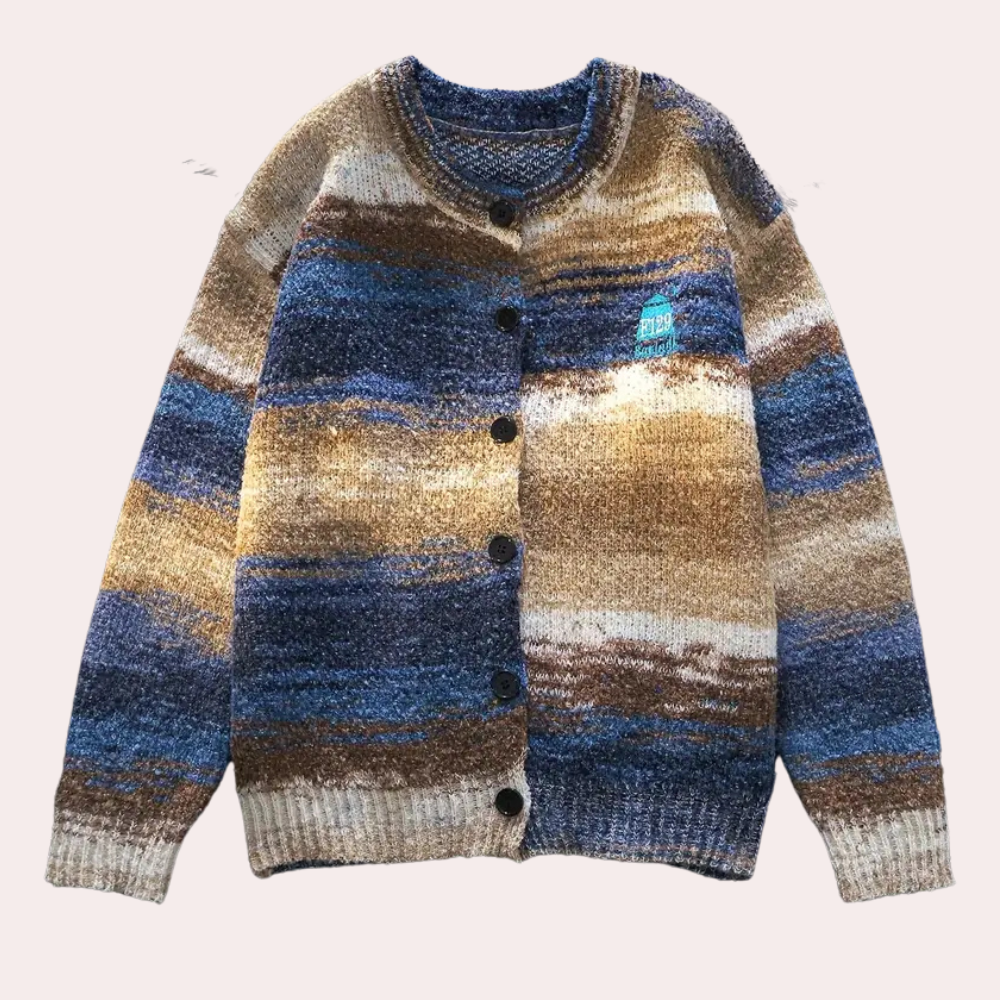Lindsay - Striped Button Cardigan