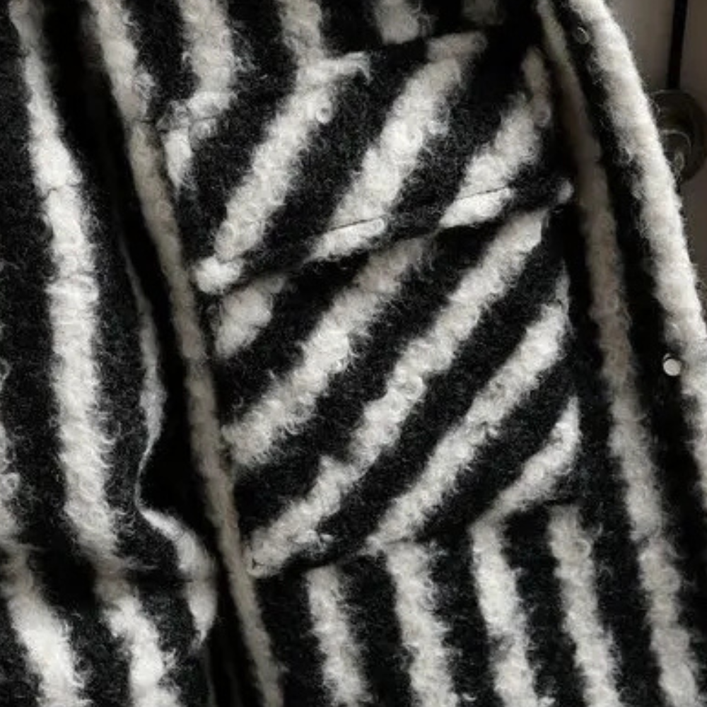 Dustin - Striped Fluffy Jacket