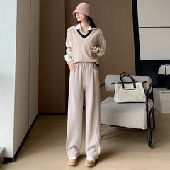 Martha - Fleece Lounge Trousers — Beige