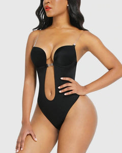 Jacqueline - Backless Shaping Bodysuit — Black