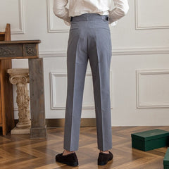 Ashton - Pleated Trousers with Buckle