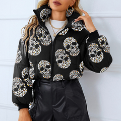 Emmeline - Mandala Print Bomber Jacket — Black