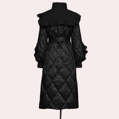 Vanessa - Quilted Coat with Puff Shoulders
