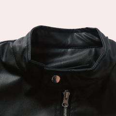 Theodore - Leather Jacket with Zip Pockets